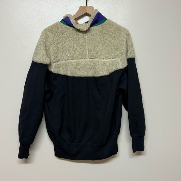 KOLOR BEACON Japan 21AW Fleece‎ Jacket In Beige/Black sz 1 Small - Picture 3 of 8